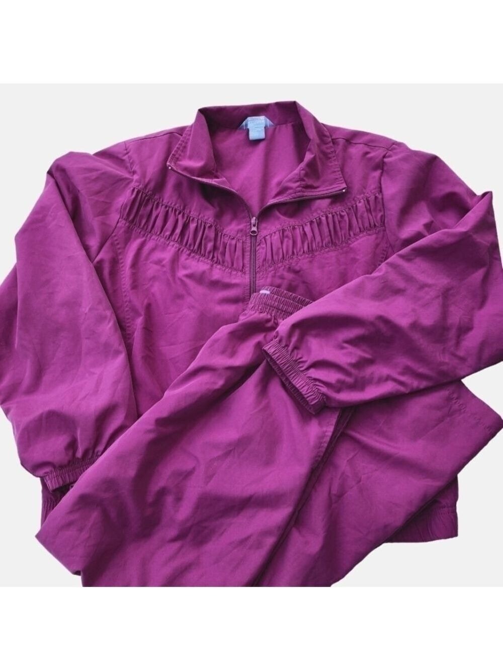 Vintage Napa Valley 2pc Windbreaker jogger set Jacket Pants Magenta pink purple